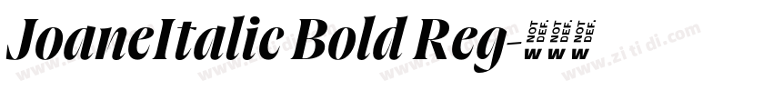 JoaneItalic Bold Reg字体转换